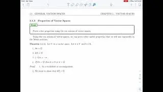 Linear Algebra 2 -1.1.3 - Properties of Vector Spaces