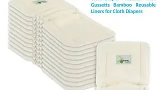 Naturally Natures 5 Layer Cloth Diaper Inserts with Gussetts Bamboo Reusable Liners for Cloth Diaper