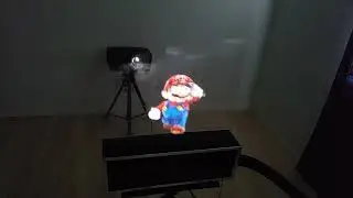 Super Mario Hologram Fog Screen Projection Using Water Vapor Mist