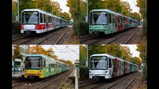 [Neue Werbewagen] VGF U-Bahn Frankfurt am Main auf der A- und C-Strecke in Enkheim und Heddernheim