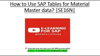 31 How to Use SAP Tables for Analyze Material Master data in SAP ?? SE16N|SAP ABAP|SAP LOGIC|MARA|