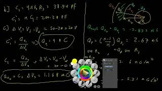 12. Two capacitances in a spherical capacitor