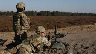 Base of the Pyramid Soldiers conduct crew-served weapon qualification in Poland
