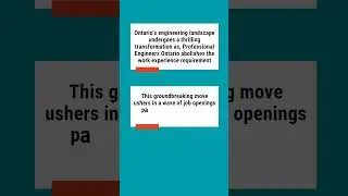 Canada - Engineering Opportunities - No Experience Required