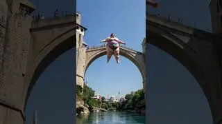 After this jump, they said  never again 😂🚫🌊#funnyvideo #jumpfail #waterfail #viralvideo #mostarbr