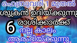 ഫെബ്രുവരി 1 മുതൽ ശുക്രൻ ഉദിയ്ക്കുന്നു /9526860842 call & whatsapp no 