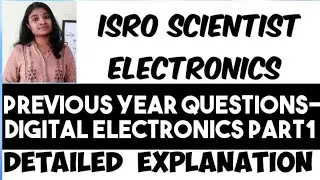 ISRO-ICRB Exam Preparation||Previous Year Questions||Digital Electronics Part2