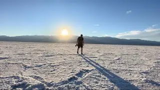 Solo Landscape Photography at Badwater Basin Salt Flats in Death Valley