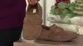 Revitalign Orthotic Cozy Suede Slip-Ons - Siesta Splendid on QVC
