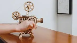 Robotime 3D DIY Wooden Puzzle Mechanical Gear Vintage Vitascope Projector LK601 Megajoy