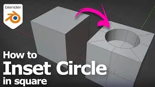 Blender Как вставить круг в квадрат