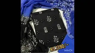 Beautiful soft cotton top and bottom with shiffon dupatta