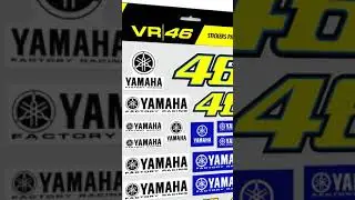 Pack Stickers Yamaha Vr46 Xl Moto Gp (18 Stickers)