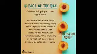 Local Ingredients & Cuisines - Fact of the Day #eatlocal #poke #traditional #hawaiian