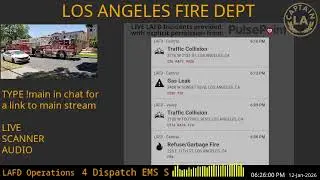 LAFD - *LIVE* Los Angeles Fire Department SCANNER Radio // FIRE & EMS // 12-Jan-2026 // LA CAPTAIN