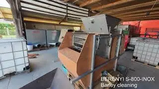 barley cleaning 2025 (orzo, orge, gerste, ječam, &aacute;rpa) with BER&Eacute;NYI S-800-INOX machine