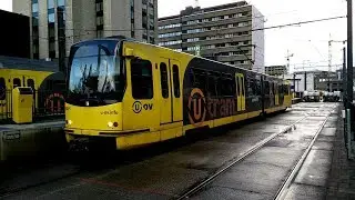 Sneltram 5005 vertrekt vanaf Jaarbeursplein