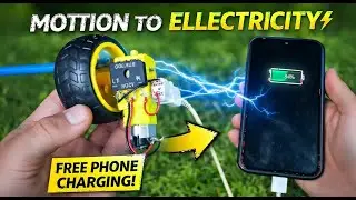 Motion to Electricity ⚡ Charging a Phone Using a Gear Motor
