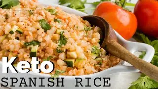 KETO SPANISH RICE RECIPE | EASY KETO SIDE DISH FOR MEAL PREP | CAULIFLOWER RICE
