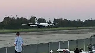 Las Vegas Sands Corporation Airbus A340-541 taking off to SXM