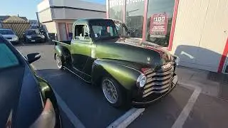 1948 Chevy 3100 5 Window.       1965 Cadillac Coupe De Ville.