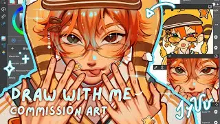 &middot;˚draw with me | Commission Art - DRAWING A MAN? | Real Time Drawing