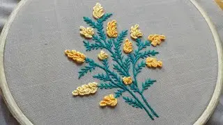 Beautiful hand embroidery pattern, Blanket stitch on chain stitch, easy to embroider