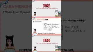 Cara cari FPB paling gampang! Cocok buat kamu yang masih bingung 🤓 #matematikamudah #belajarasik