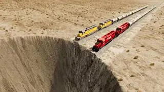 Train vs Giant Pit | BeamNG.Drive