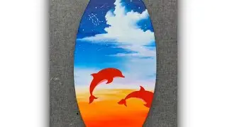 Dolphin painting acrylic easy painting ideas | #shorts