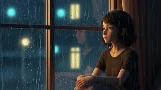 Peaceful Rainy Night in a Cozy Apartment | Relaxing Ghibli Animation & Cooking ASMR