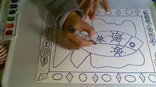 At Home Art Lesson-Senufo Mud Cloth for kids