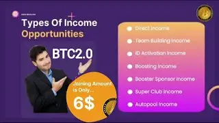 BTC2.0 Earning Unlimited  Joining $6 Direct 50% @mobileearningdev