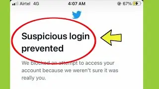 Fix Twitter | Suspicious login prevented Problem Solved