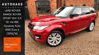 2016 Range Rover Sport HSE Dynamic: Santorini Black, Panoramic Roof, &pound;8k Options | Autohaus Select