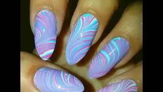 Watermarble Nail Design