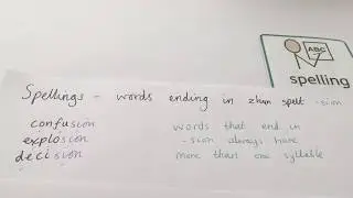 Year 6 Week 4 Red Group Writing Lesson 5 - spelling -sion