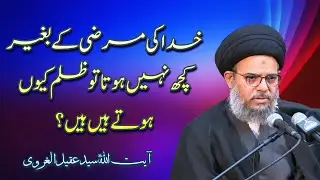 Khuda Ki Marzi K Bgair Kuch Nhi Hota To Zulam Q Hotay Hain? // Ayatullah Syed Aqeel Ul Gharavi