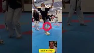 Tissue challenge 😅 #challenge #balancechallenge #tissuechallenge #mobilitychallenge #mobility