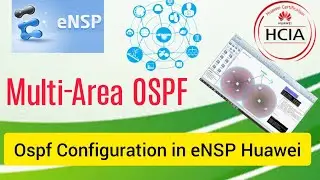 Как настроить OSPF в Multi Area в eNSP Huawei на хинди, урду, английский