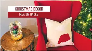 Christmas IKEA Hacks | DIY Christmas Cloche | DIY Christmas Throw Pillow | Yasmin Khani