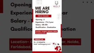 We are hiring Field Sales Representatives to join our dynamic team! | shorts, Hiring, videos