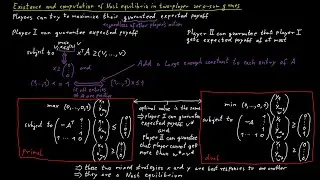 Existence and Computation of Nash Equilibria in Two-Player Zero-Sum Games