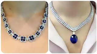Gorgeously Designed Luxury Diamond And Sapphire Necklace Designs