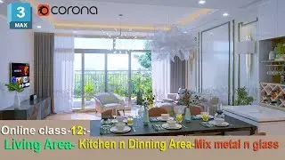 class-12-02april25-inter proj-2-Kitchen n Dinning Area-Mix metal n glass