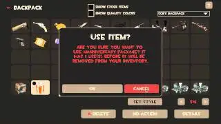 Team Fortress 2 Manniversary Package Will Not Open