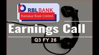 RBL Bank Ltd concall for Q3FY26  #rblbankconcall #rblbank