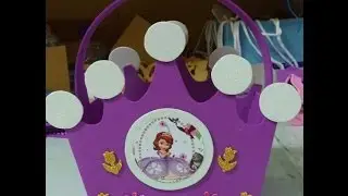 Como hacer Dulcero Corona Princesa Sofia - DIY how to make a crown