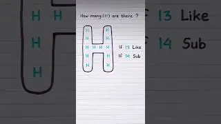 How many H can you see 🤯#funny #memes #writing #puzzle #trending #shorts #ytshorts