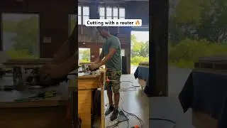 Cutting with a router! #shorts #woodworking